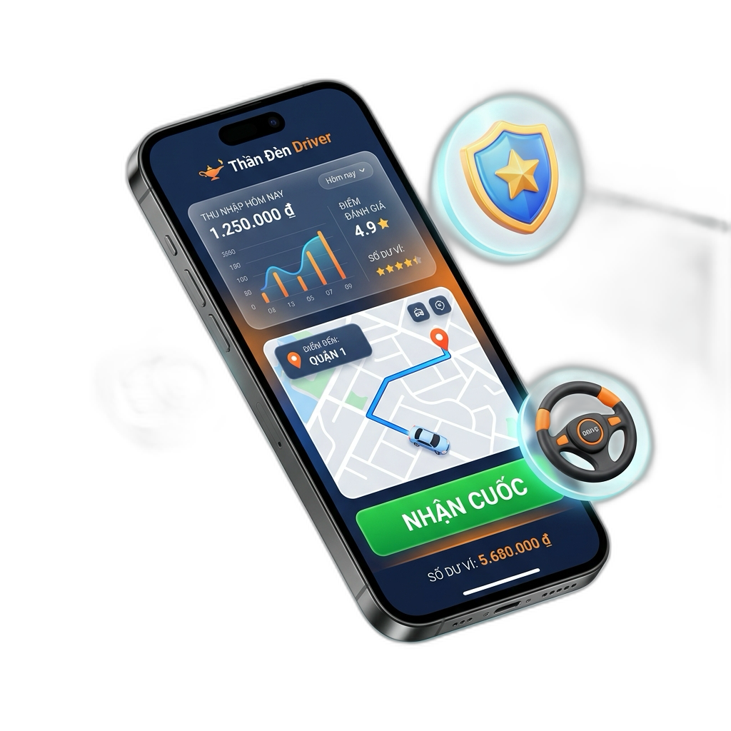 3D App Tài Xế Thần Đèn